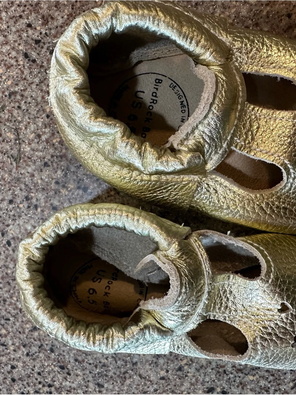 Gold Kids Mary Jane Soft-Soled Shoes